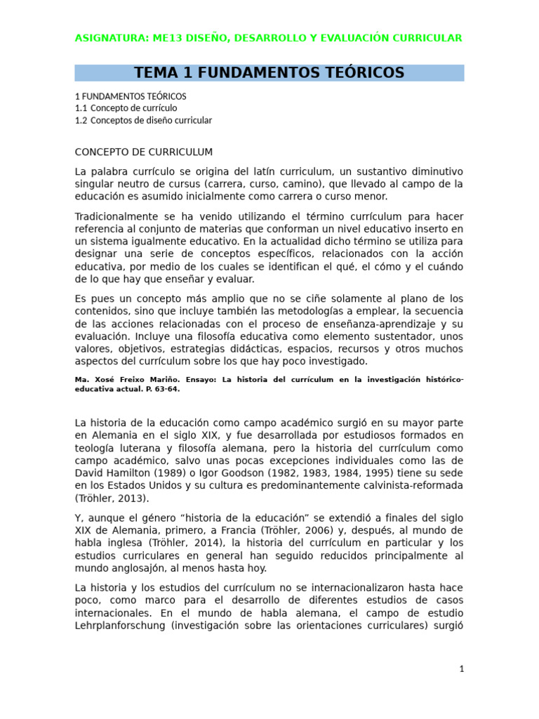 Fundamentos del Diseño Curricular | PDF | Plan de estudios | Evaluación