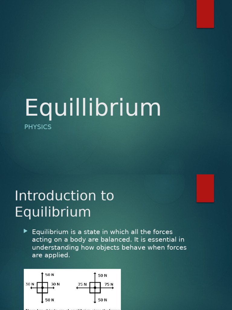 Understanding Equilibrium in Physics | PDF