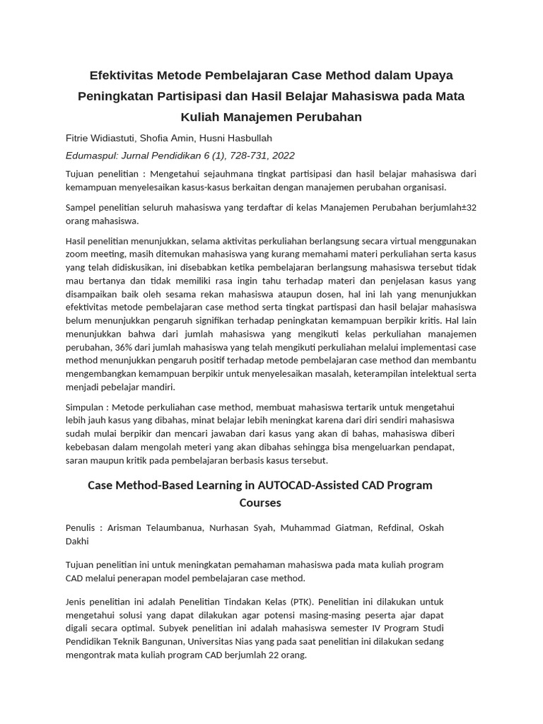 Media Pembelajaran Case Method | PDF