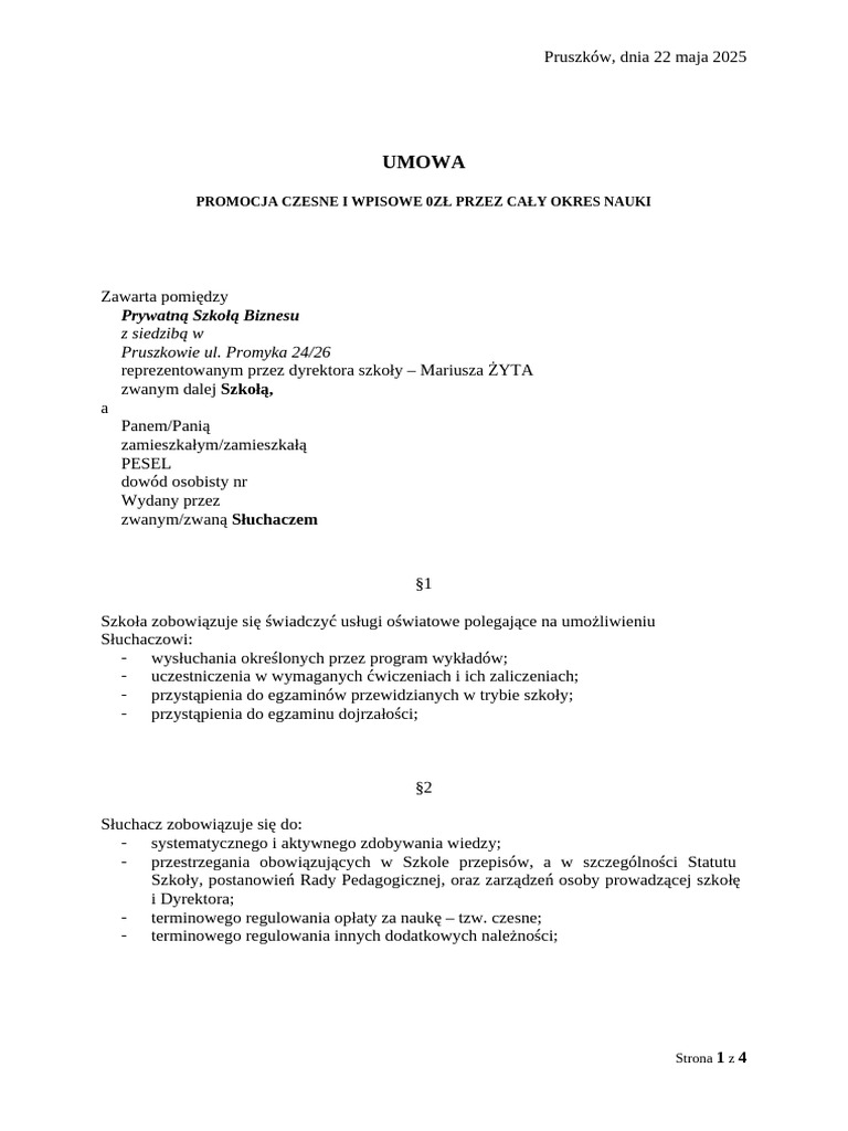 UMOWA - BEZPLATNE Abs For Do FIFA Find Dojd | PDF