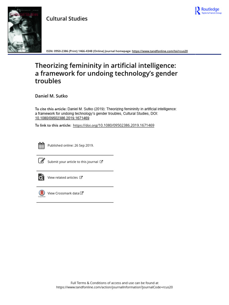 Feminine AI: Rethinking Gender in Tech | PDF | Gender | Gender Studies