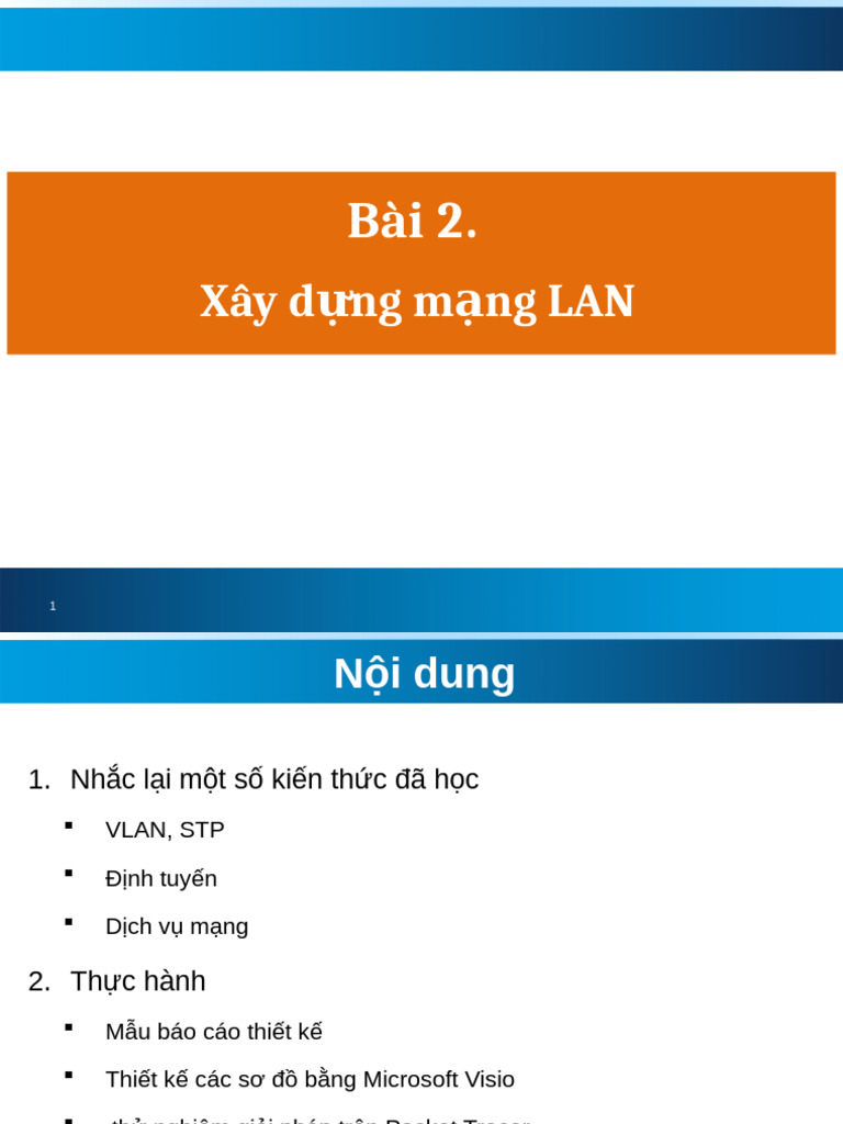 Bài 2 - Xay Dung Mang LAN | PDF