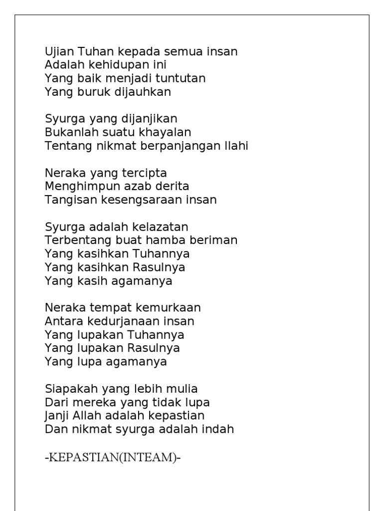 Lirik Nasyid Pdf