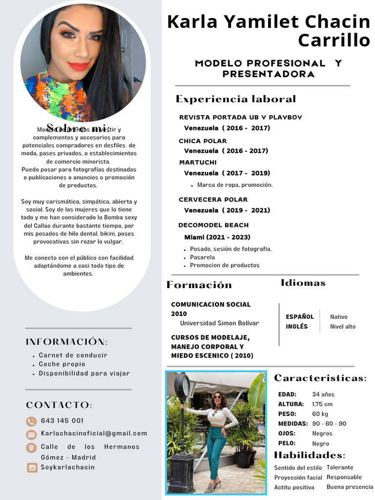 Modelo Profesional para Desfiles y Promociones | PDF | Cuerpo humano ...