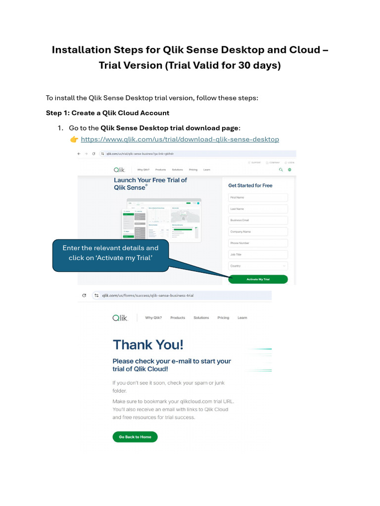 Installation Steps For Qlik Sense Desktop and Cloud Trial ...