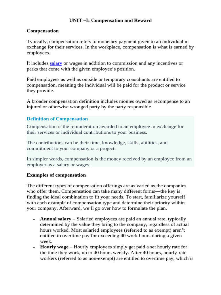 Understanding Compensation and Rewards | PDF | Cost Of Living ...