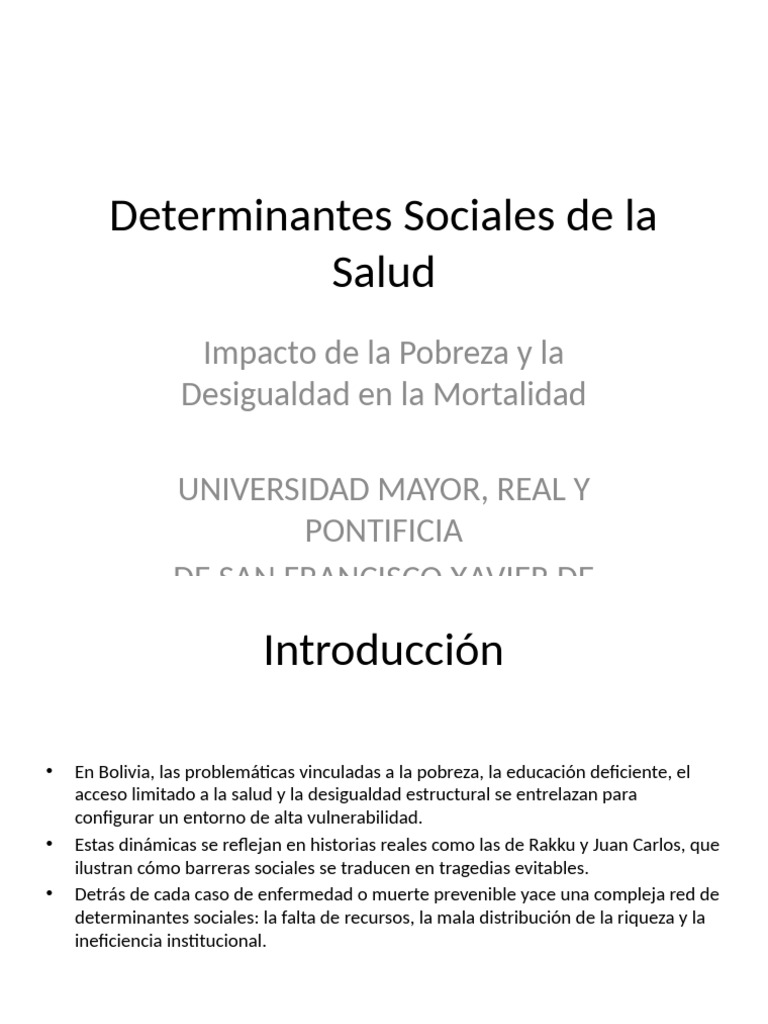 Impacto de Pobreza en Salud en Bolivia | PDF | Pobreza | Pobreza e ...