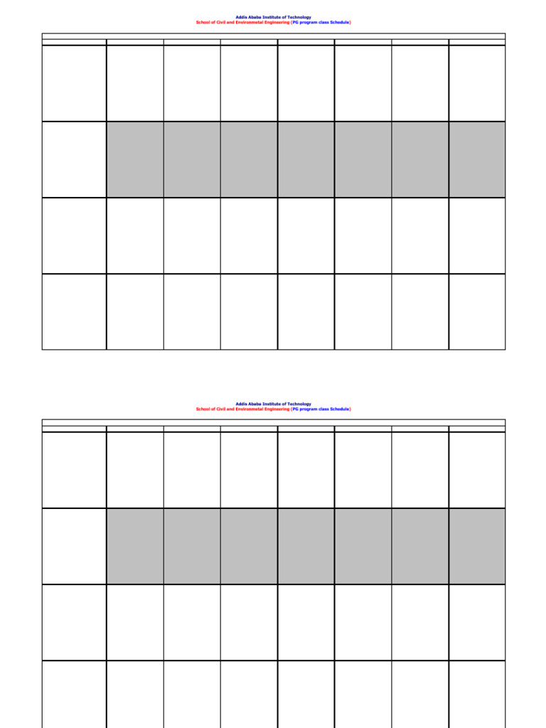 Final PG Class Schedule Per Stream 2013 | PDF | Physical Geography ...