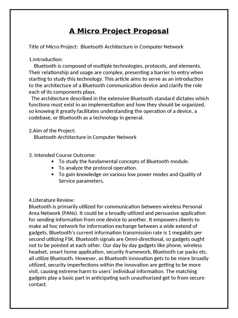 Bluetooth Architecture in Networks Guide | PDF | Bluetooth | Computer ...