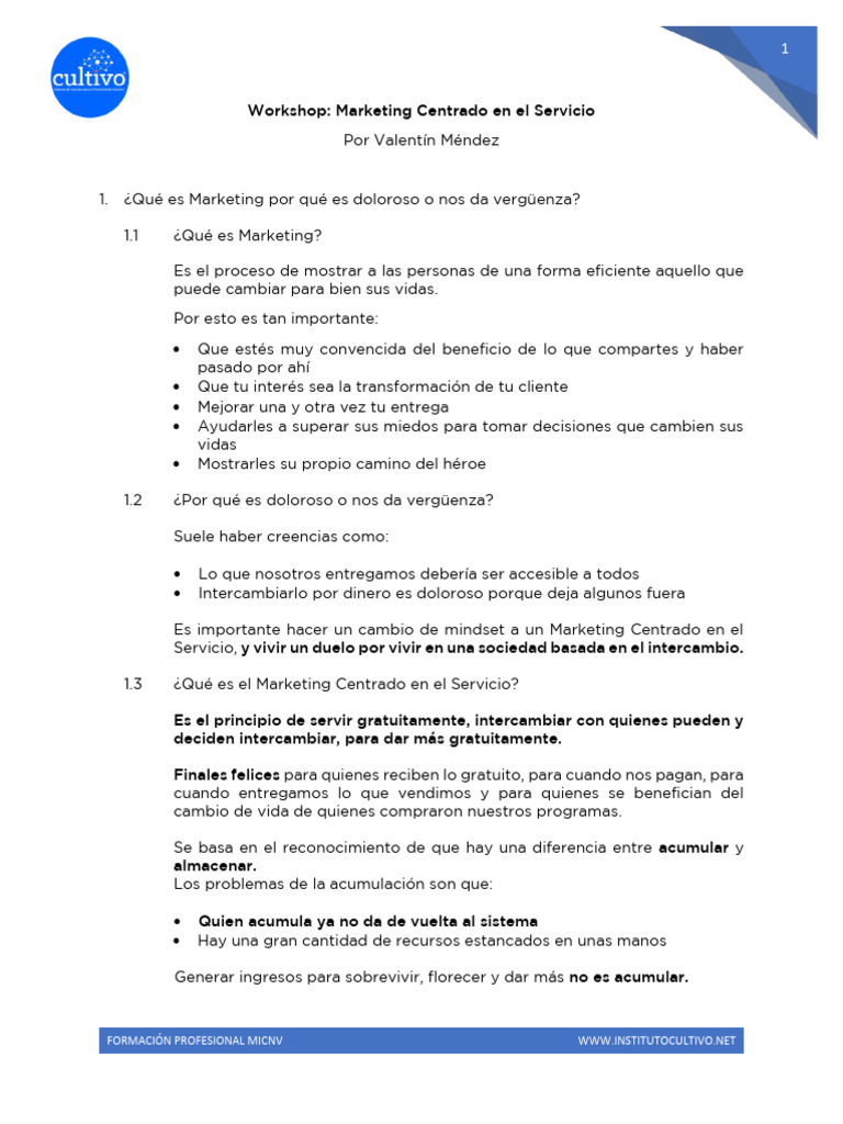 Marketing Centrado en el Servicio | PDF | Marketing | Facebook