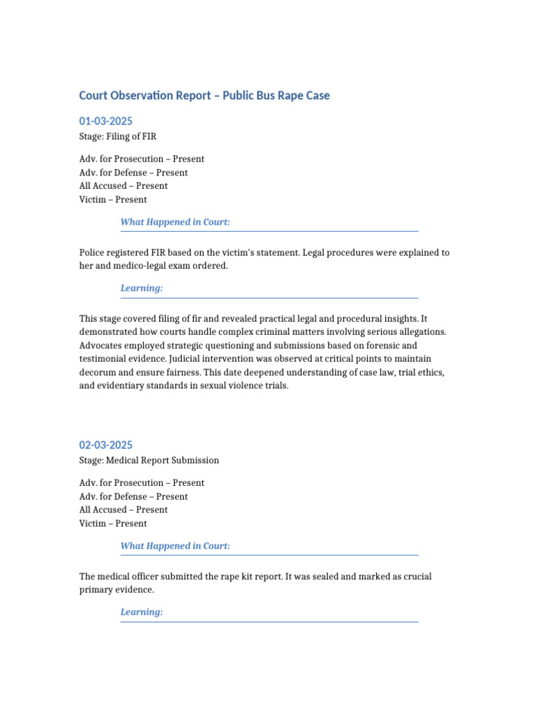 Corrected Unique Learning Rape Case Report | PDF | Trials | Evidence (Law)