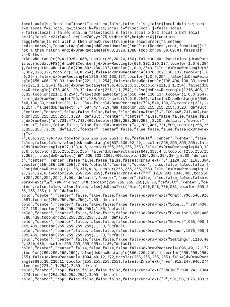 Lua Script for GUI Menu Toggle | PDF