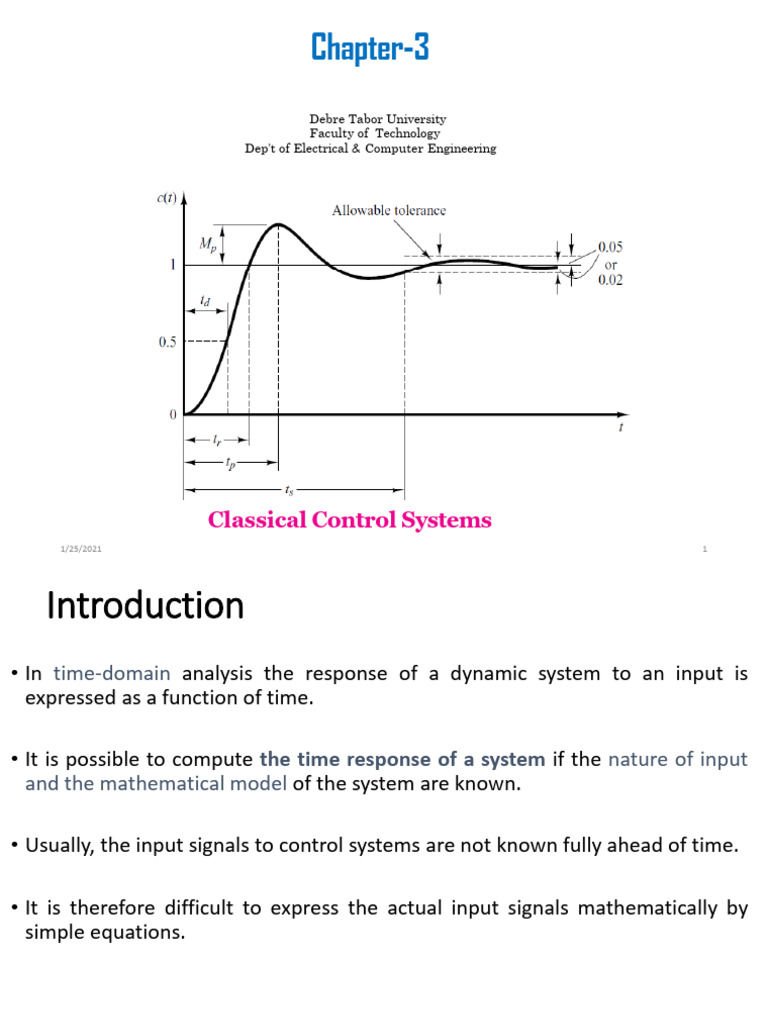 Time Domain Analysis in Control Systems | PDF | Damping ...