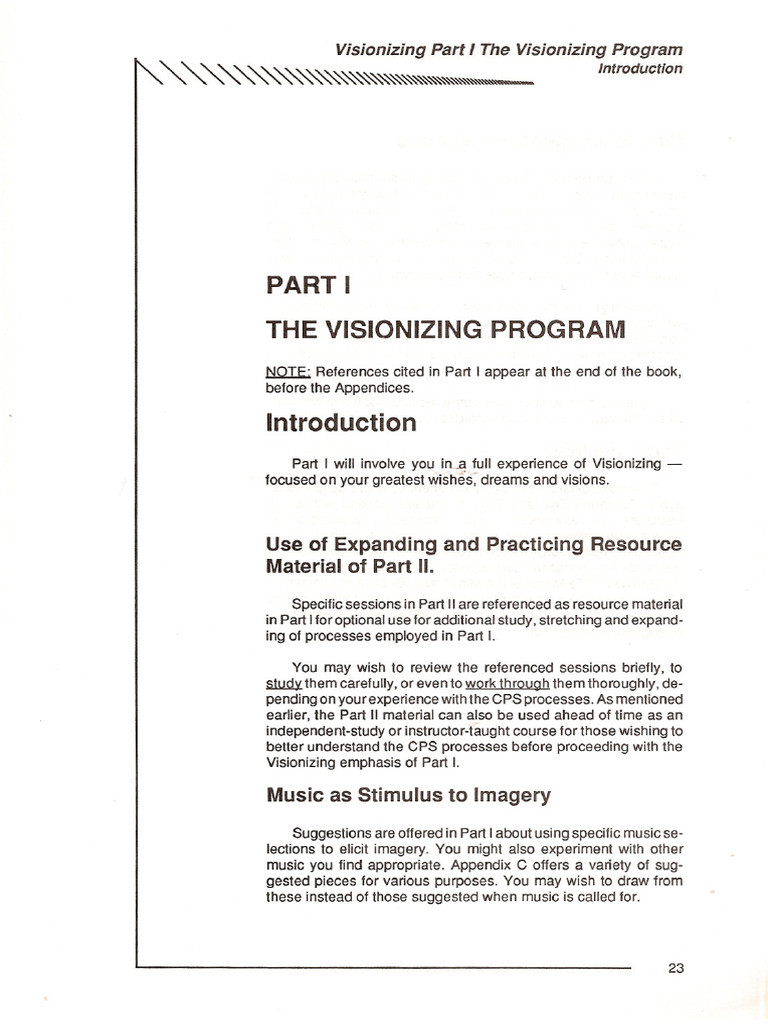 Visionizing Program: Dream to Reality | PDF | Psychological Concepts ...