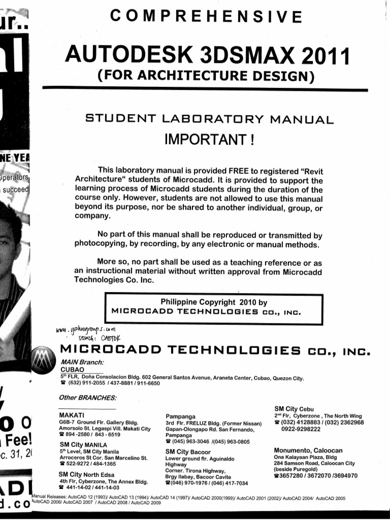 3ds Max 2011 (For Architecture Design) | PDF