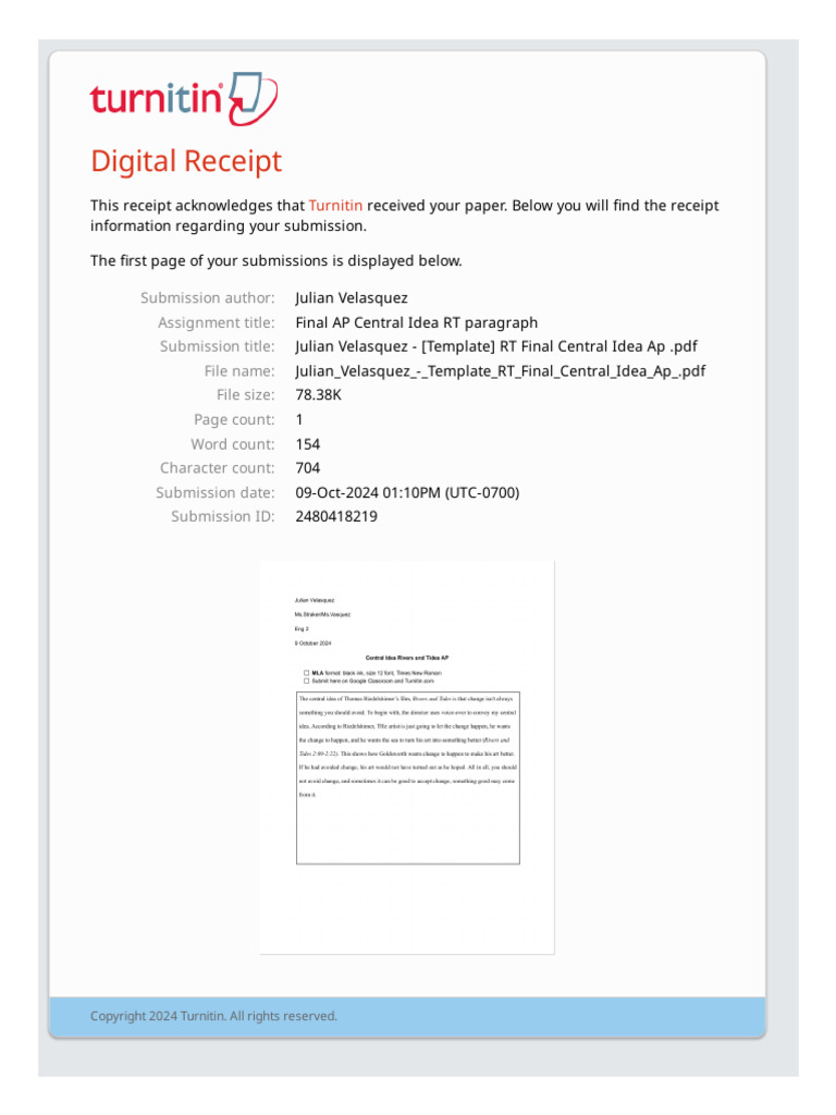 T Final Central Idea Ap PDF | PDF