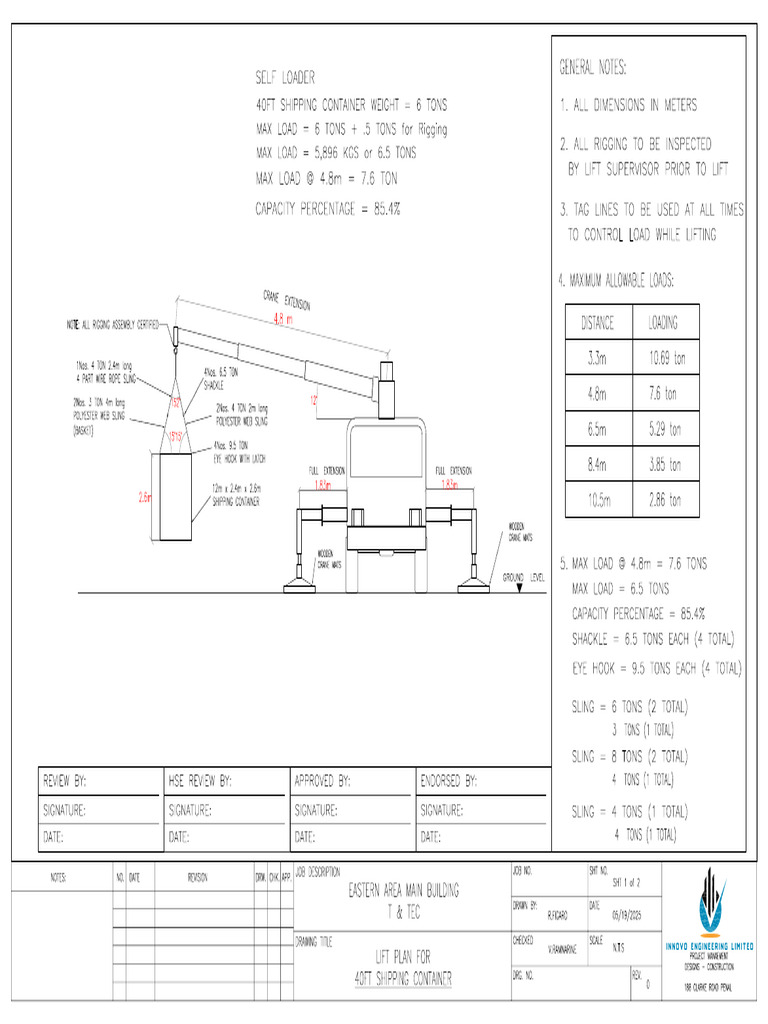 Lift Plan - 40ft Container | PDF