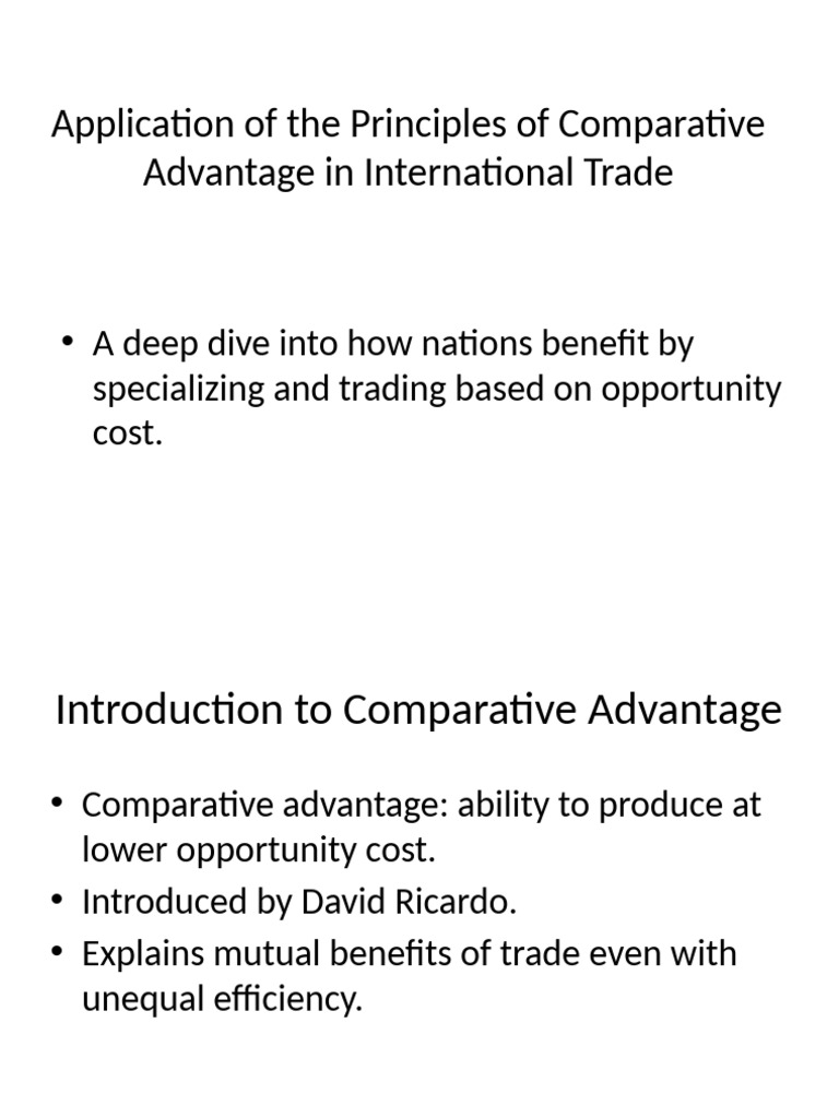 Understanding Comparative Advantage in Trade | PDF | Comparative ...