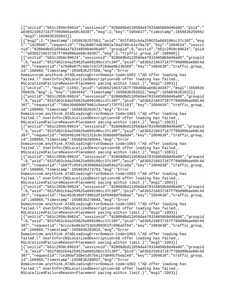 AD Offer Loading Error Analysis | PDF