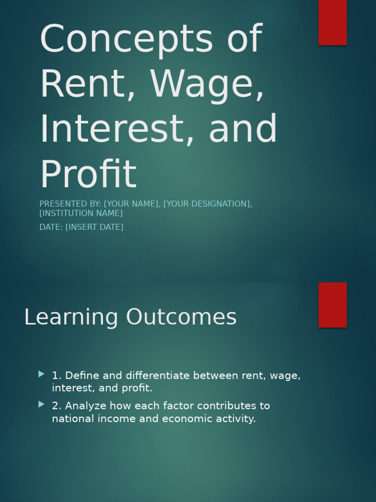 Understanding Rent, Wages, Interest, Profit | PDF | Interest | Economics