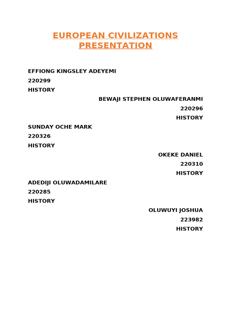 European Civilization Presentation Group10 | PDF | Constantine The ...