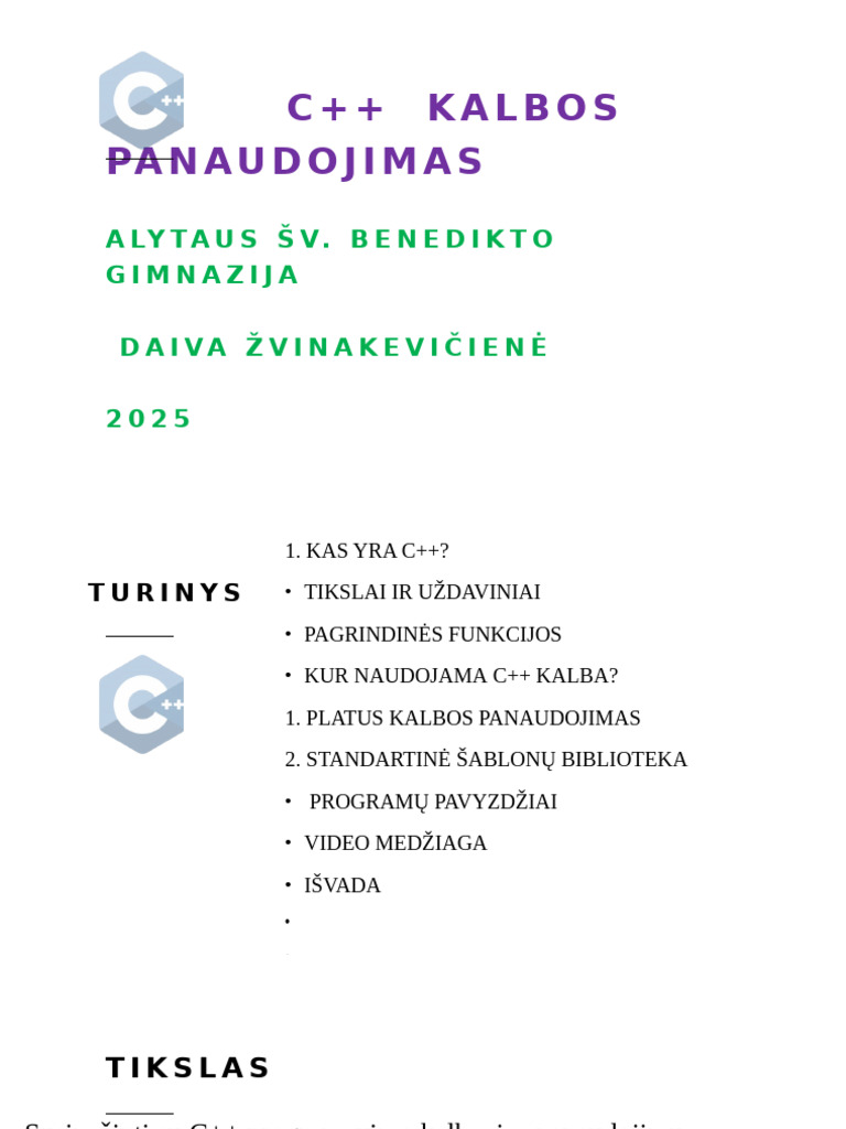 Cpliusprogramavimo - Kalbos - Panaudojimas | PDF