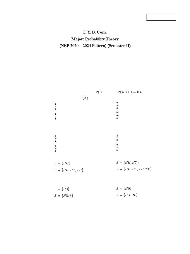 QP FY (2024 Pattern) PT | PDF | Applied Mathematics | Probability And ...