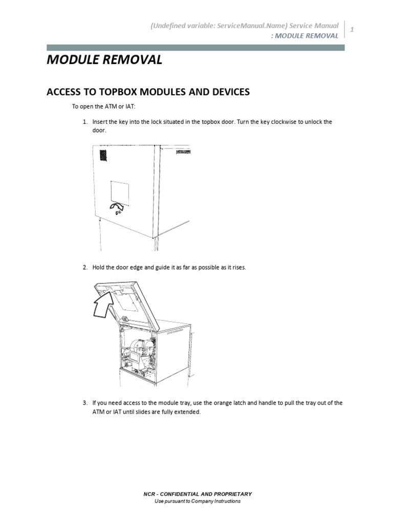 ATM Module Removal Instructions | PDF | Power Supply | Automated Teller ...