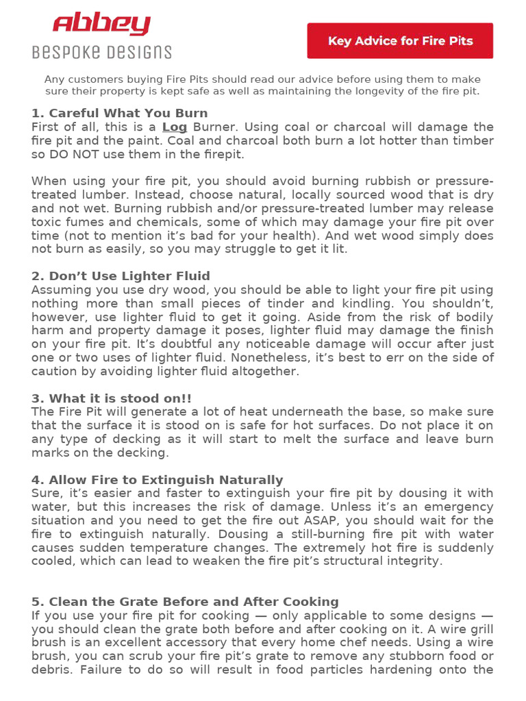 Key Advice For Fire Pits | PDF | Lumber | Corrosion