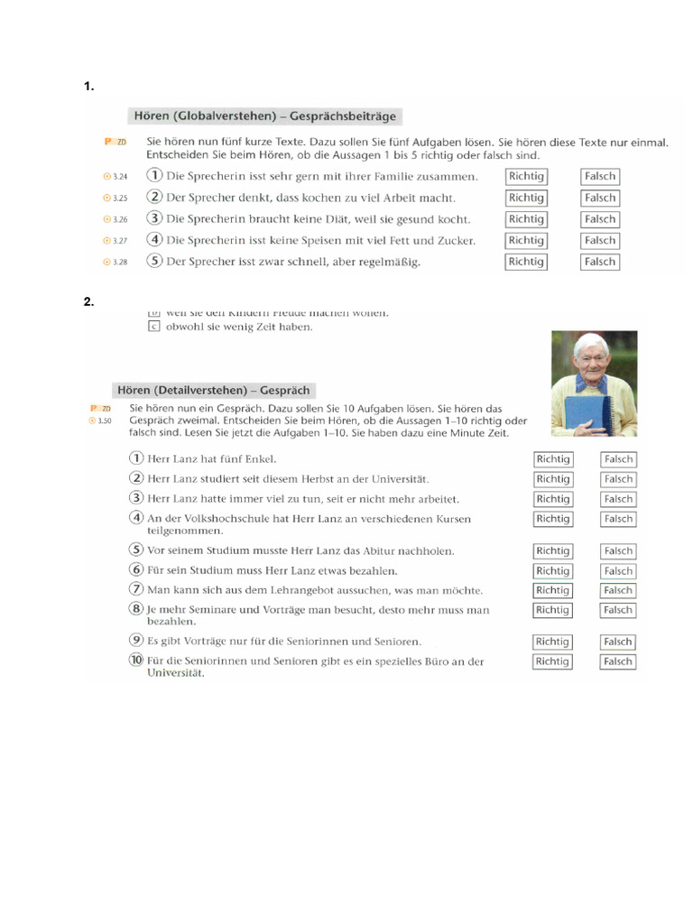 Deutsch B1 Niveau Hören | PDF