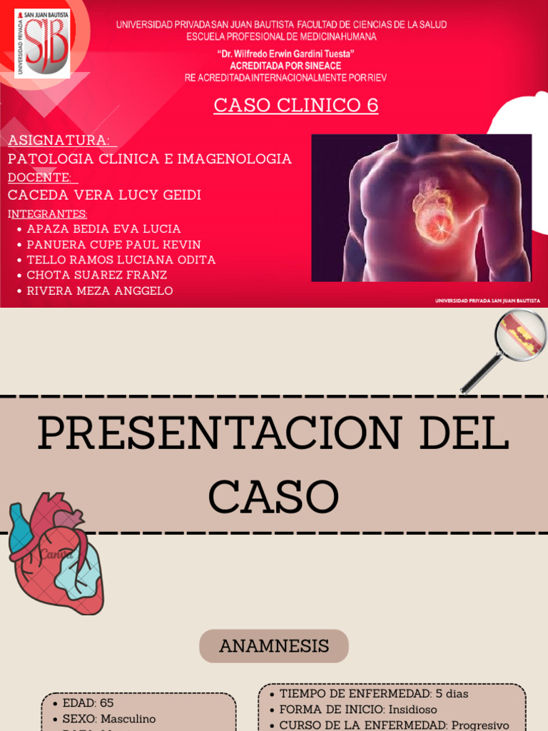 Caso Clínico: Enfermedad Coronaria Aguda | PDF | Infarto de miocardio ...