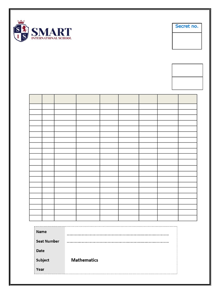 Y5 tr2p Exam Answers | PDF | Elementary Mathematics