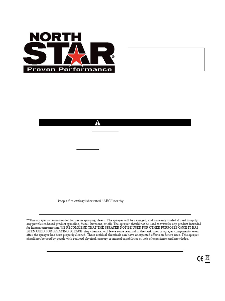 NorthStar Softwash Manuel | PDF | Screw | Personal Protective Equipment