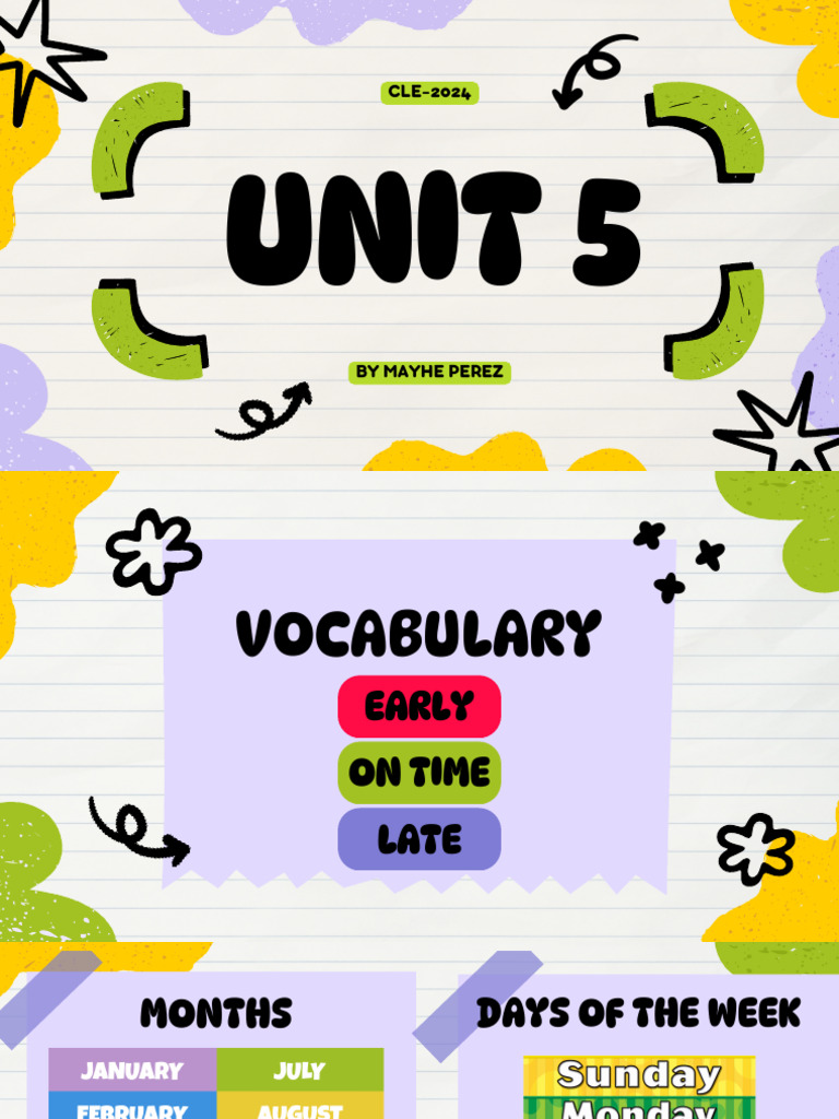 Vocabulary and Time Concepts Guide | PDF