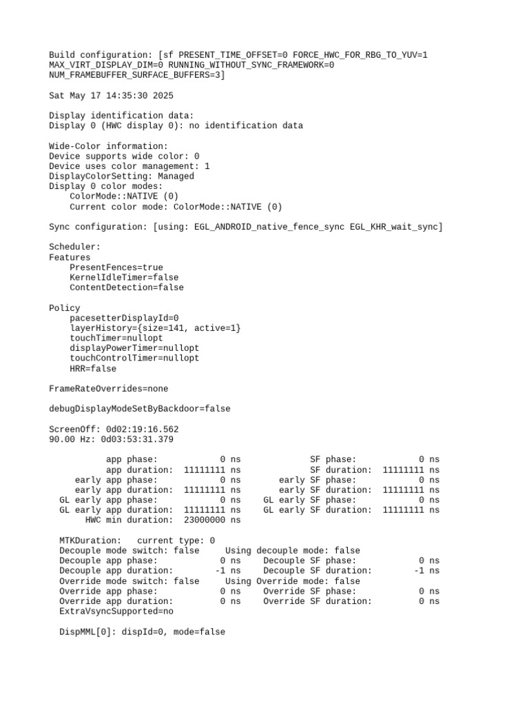 Display Configuration and Performance Data | PDF | Computer Graphics ...