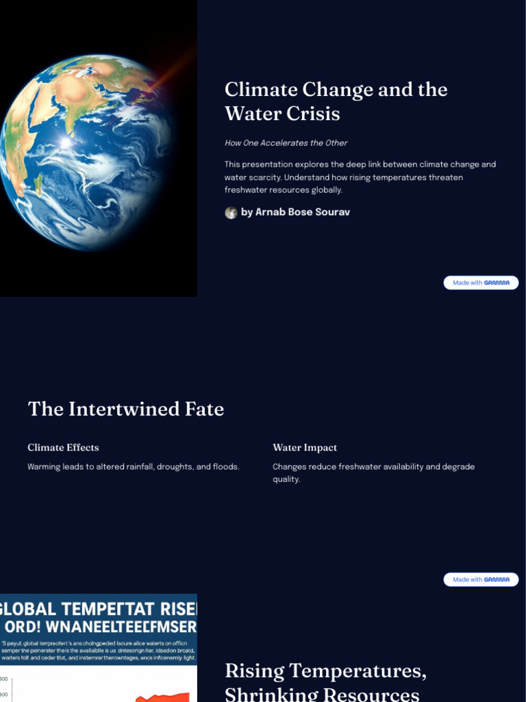Climate Change and Water Scarcity Link | PDF | Water Scarcity | Water