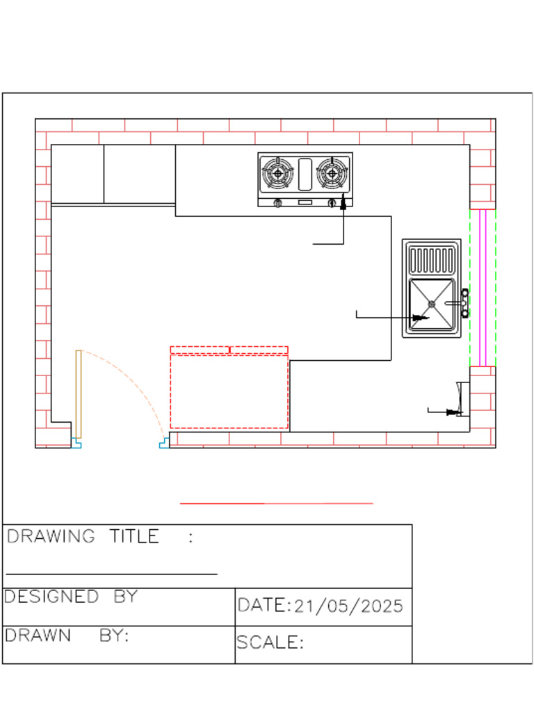 Kitchen Layout Plan with Appliances | PDF