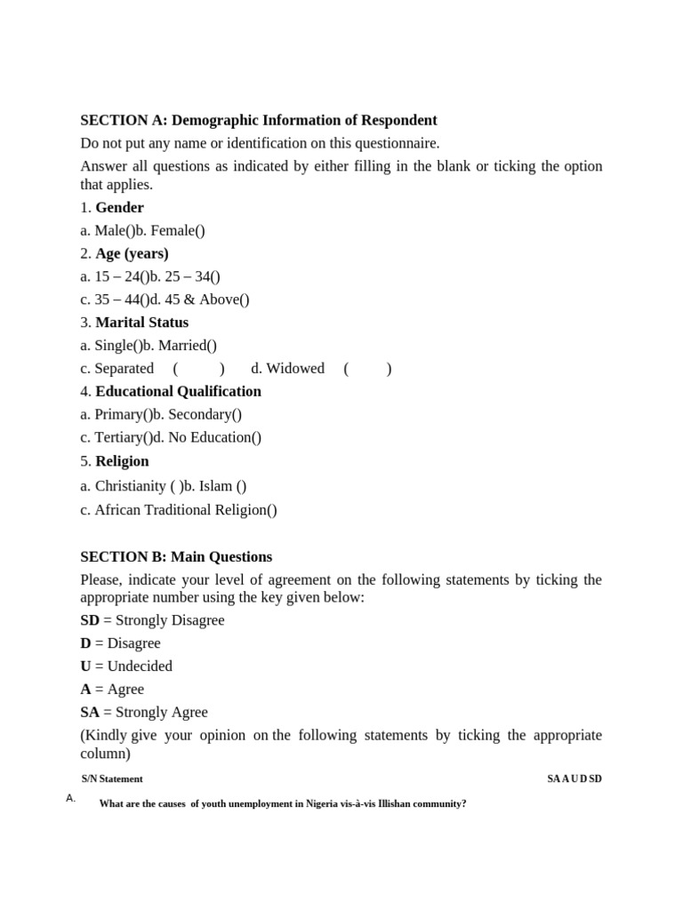Questionnaire Psychosocial Challenges | PDF | Mental Health | Unemployment