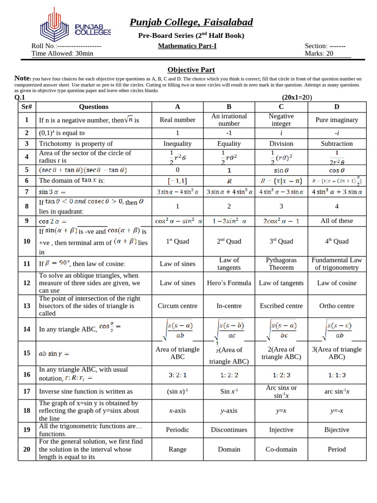 Math 2nd HB | PDF | Trigonometric Functions | Euclidean Geometry