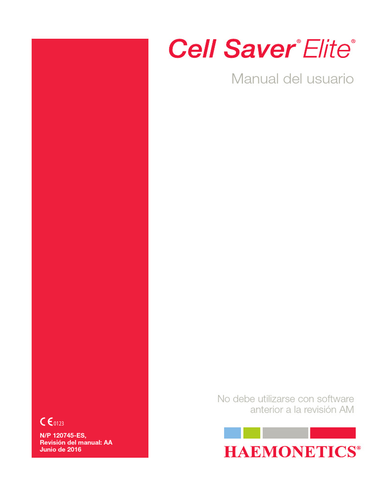 Cell Saver Elite Manual | PDF