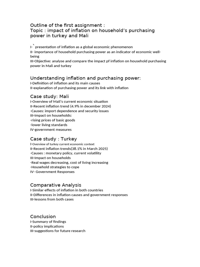 Outline of The First Assignment | PDF