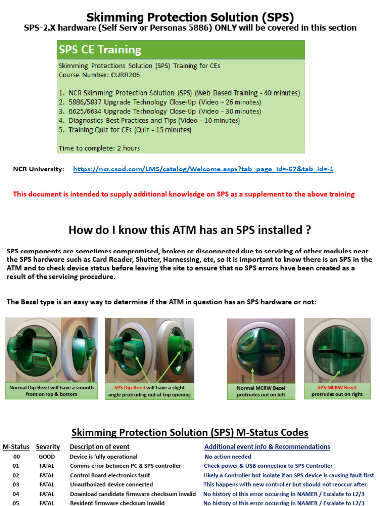 Skimming Protection Solution (SPS) - Additional Knowledge 1 | PDF ...