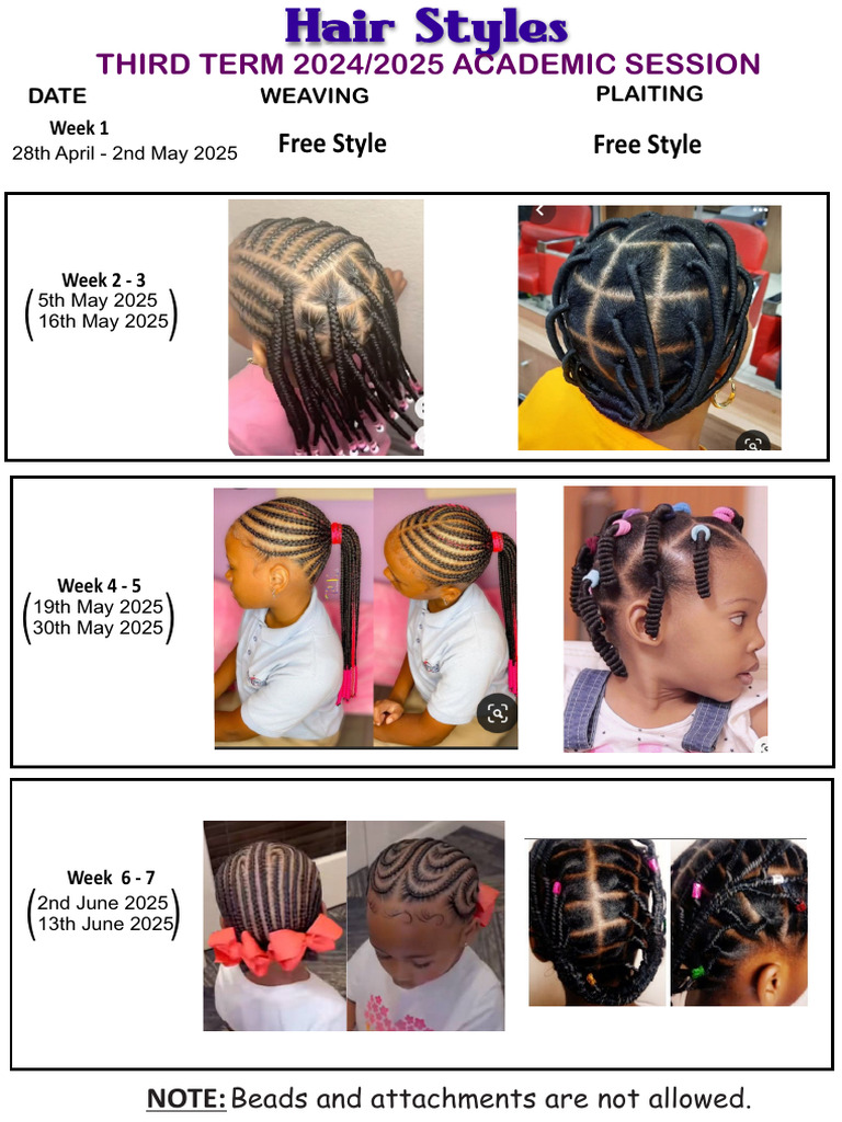 Hair Styles 3RD Term 2025 | PDF