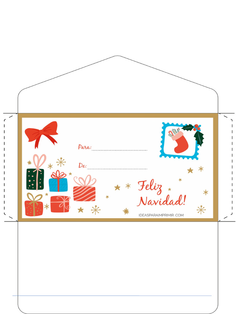6 Sobres De Dinero Tradicionales De Navidad - Multicolor - Perfectos Para Efectivo, Tarjetas Regalo O Cupones