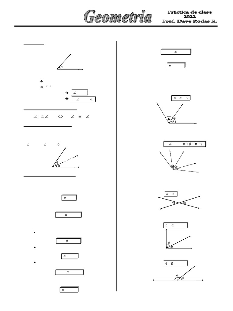Definición y Clasificación de Ángulos | PDF | Ángulo | Geometría triangular