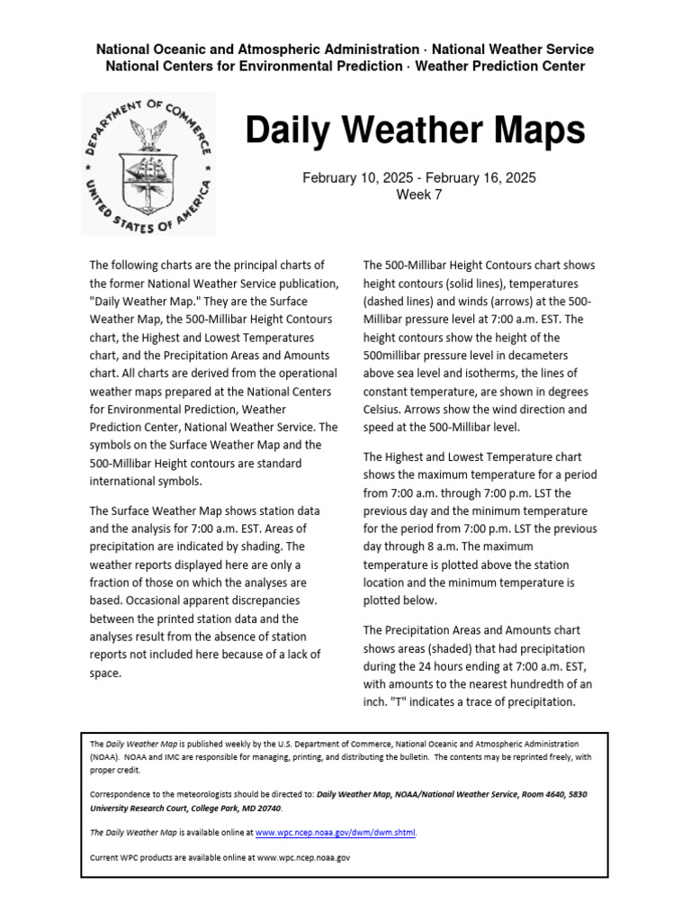 Weekly Weather Maps Overview | PDF | Contour Line | Map