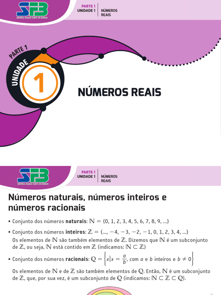 Números Reais: Naturais, Inteiros e Racionais | PDF | Número racional ...