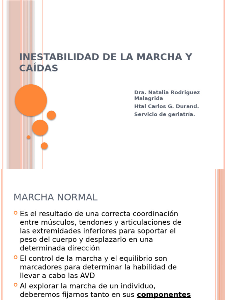 Inestabilidad de La Marcha y Caídas | PDF | Enfermedades y trastornos ...