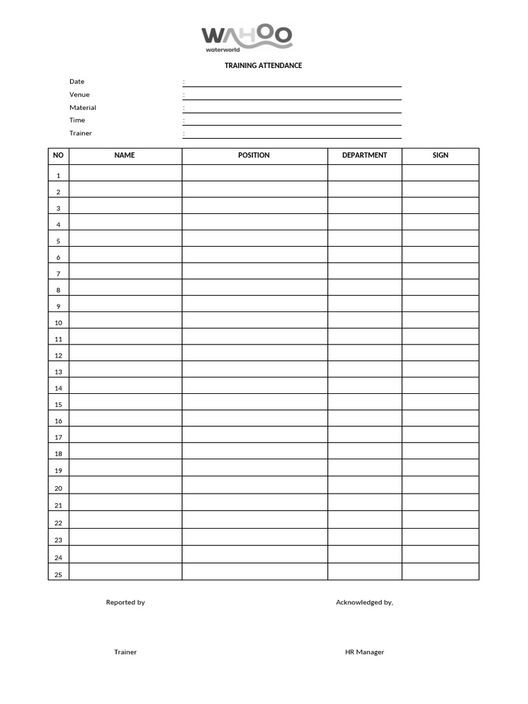 Training Attendance for Lifeguards | PDF