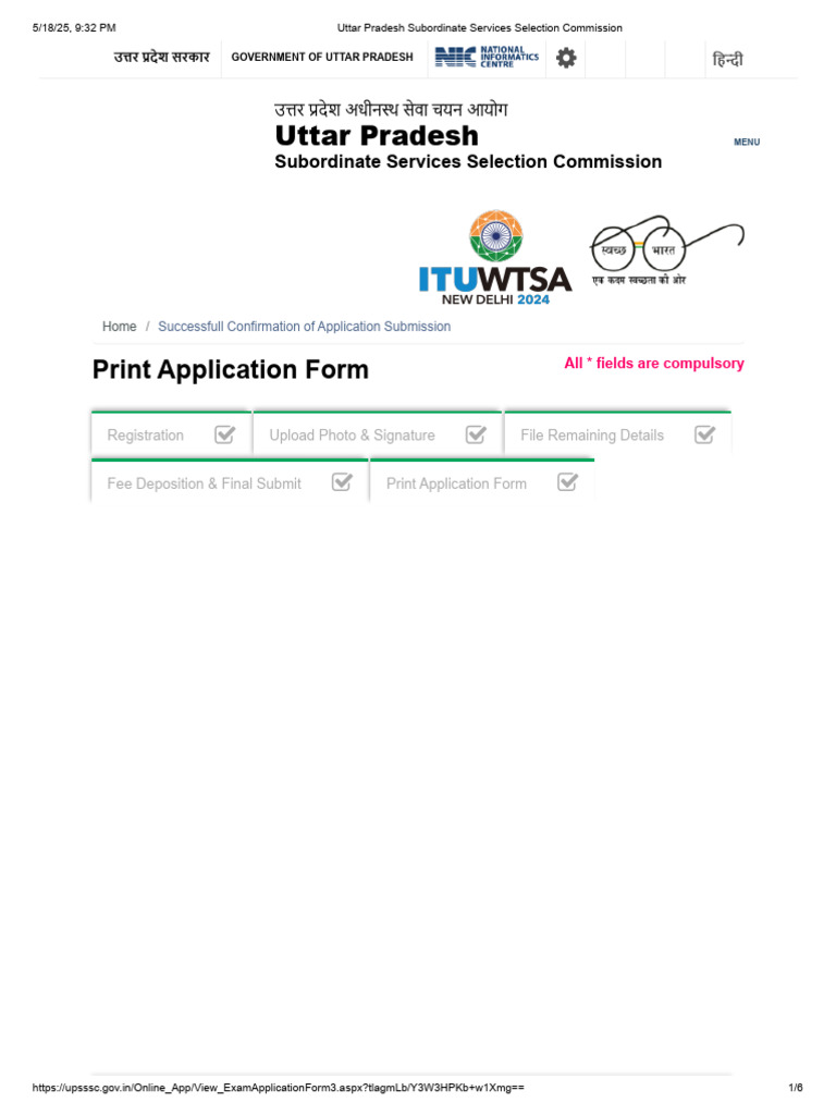Uttar Pradesh Subordinate Services Selection Commission | PDF